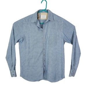 Rag & Bone Tailored Workwear Button Front Shirt Mens Medium Blue Long Sleeve